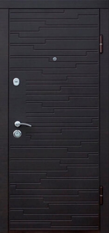 Фотография «Дверь надёжная с шумоизоляцией современная металлическая МДФ ПВХ теплая черная №45»