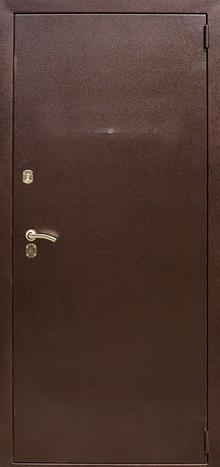 Фотография «Дверь для дачи металлическая с порошковым напылением коричневая №2»