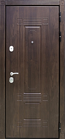 Фотография «Металлическая дверь с отделкой МДФ венге прочная №26»
