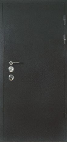 Фотография «Металлическая дверь с порошковым покрытием черная №110»