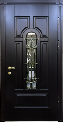 Фотография «Дверь металлическая для коттеджа массив дуба №45»