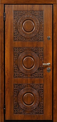Фотография «Наружная дверь металлическая МДФ винорит коричневая №20»