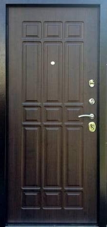 Фотография «Стальная дверь МДФ венге №104»