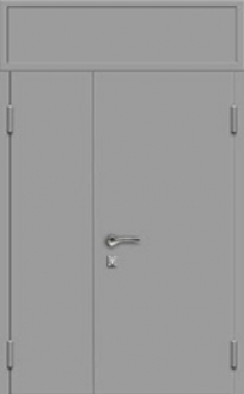 Фотография «Тамбурная железная дверь с серым порошковым напылением №10»