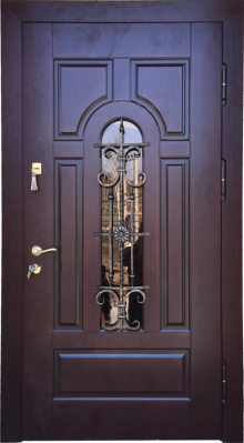Фотография «Железная дверь для коттеджа массив дуба №55»