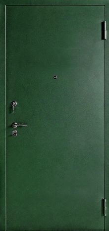 Фотография «Дверь стальная с порошковым покрытием зеленая №109»