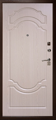 Фотография «Прочная дверь стальная белая с панелью МДФ №10»