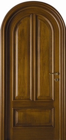 Фотография «Стальная арочная дверь для загородного дома с порошковым покрытием синяя №20»