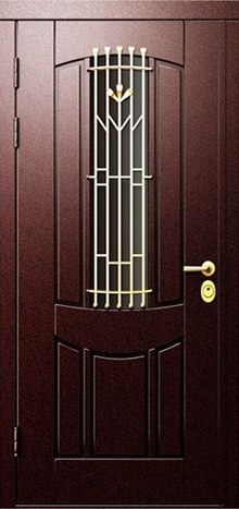 Фотография «Стальная дверь с ковкой для коттеджа №15»