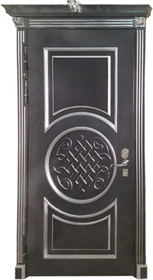 Фотография «Дверь стальная с отделкой массивом дуба №77»