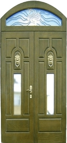 Фотография «Дверь арочная стальная для загородного дома МДФ ПВХ №5»