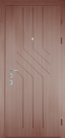 Фотография «Дизайнерская стальная дверь МДФ №18»