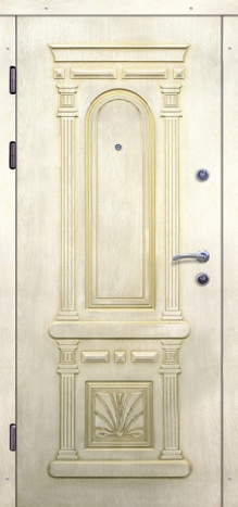 Фотография «Дверь МДФ железная белая №85»