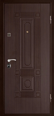 Фотография «Прочная дверь металлическая с панелью МДФ венге №11»