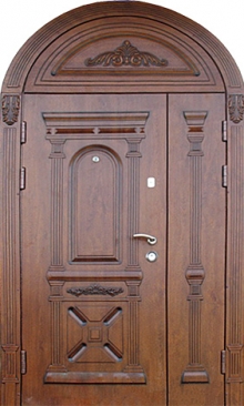 Фотография «Непромерзающая стальная парадная дверь коричневая №74»