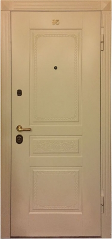 Фотография «Дверь с отделкой МДФ металлическая белая №64»