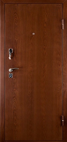 Фотография «Входная ламинированная металлическая дверь в квартиру коричневая №4»