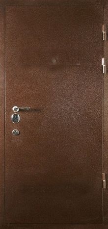 Фотография «Железная дверь для загородного дома с порошковым напылением коричневая №76»