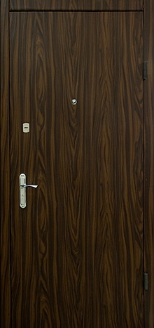 Фотография «Железная входная дверь в квартиру с отделкой ламинатом венге №5»