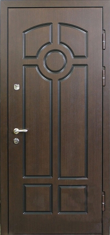 Фотография «Дверь МДФ металлическая коричневая №57»