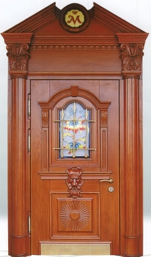 Фотография «Дверь металлическая со стеклом парадная №236»