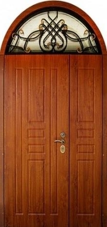 Фотография «Арочная стальная дверь с порошковым покрытием №11»