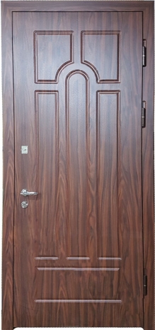 Фотография «Металлическая дверь с отделкой МДФ венге №81»
