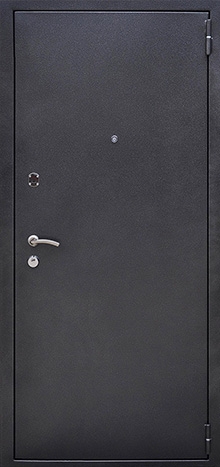 Фотография «Дверь прочная с порошковым напылением железная черная №12»