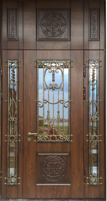 Фотография «Стальная парадная дверь со стеклом №171»