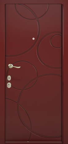 Фотография «Дизайнерская железная дверь МДФ №13»