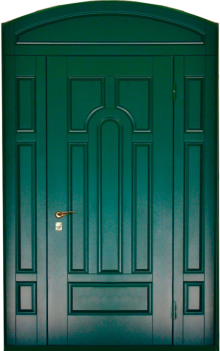 Фотография «Теплая парадная железная дверь зеленая №164»