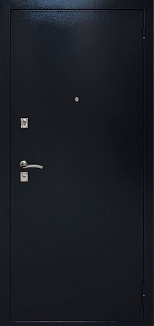 Фотография «Одностворчатая железная дверь с порошковым напылением черная №25»