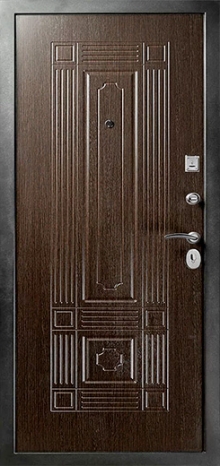 Фотография «Дверь с отделкой МДФ стальная венге №42»