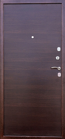Фотография «Дверь офисная металлическая с отделкой ламинатом коричневая №8»