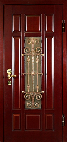 Фотография «Стальная дверь с ковкой для загородного дома №5»