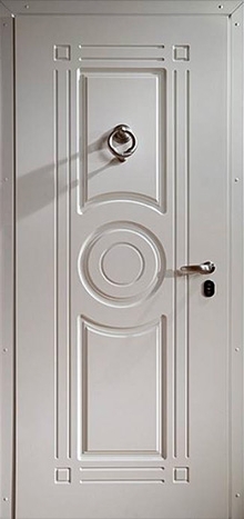 Фотография «Дверь прочная с порошковым покрытием железная коричневая №18»