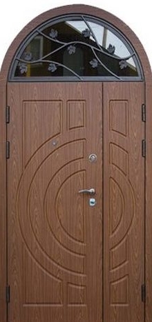 Фотография «Арочная металлическая наружная дверь МДФ ПВХ №14»