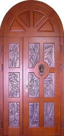 Фотография «Металлическая арочная дверь для коттеджа МДФ ПВХ №9»