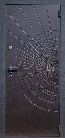 Фотография «Металлическая дверь для дачи МДФ шпон коричневая №4»