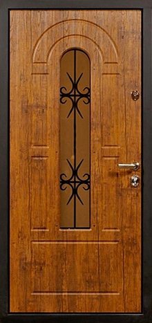 Фотография «Уличная металлическая дверь с ковкой №12»