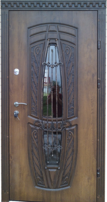 Фотография «Стальная дверь для коттеджа массив дуба №58»