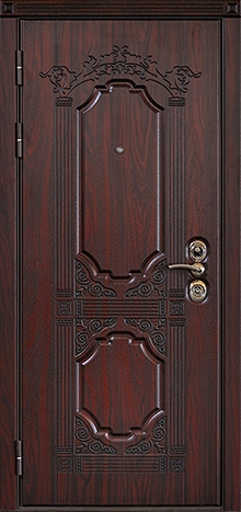 Фотография «Дверь для дачи стальная МДФ винорит коричневая №4»