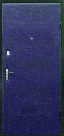 Фотография «Дверь металлическая простая с искусственной коже синяя №4»