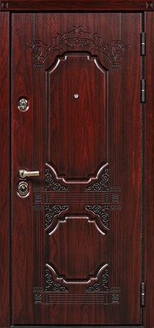 Фотография «Дверь для загородного дома железная МДФ винорит №10»