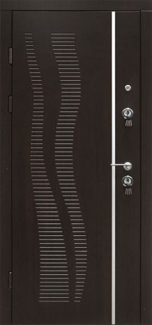 Фотография «Дверь стальная с панелью МДФ венге №65»