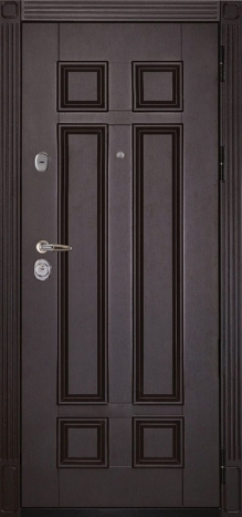 Фотография «Стальная крепкая дверь МДФ ПВХ коричневая №88»