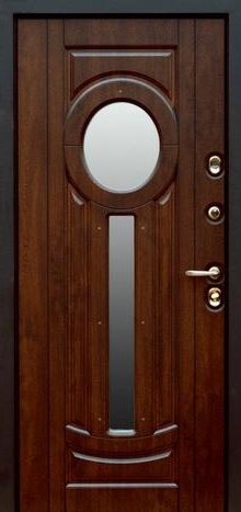 Фотография «Металлическая дверь с витражом для коттеджа №8»