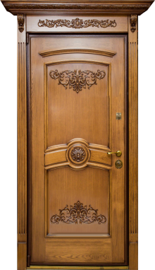 Фотография «Крепкая железная дверь с отделкой массивом дуба №79»