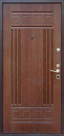 Фотография «Металлическая наружная дверь МДФ шпон серая №27»