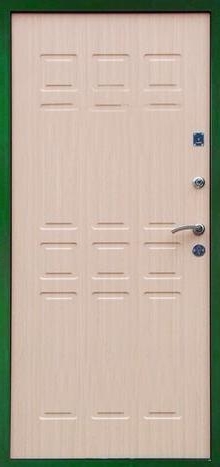 Фотография «Дверь стальная с порошковым покрытием зеленая №109»